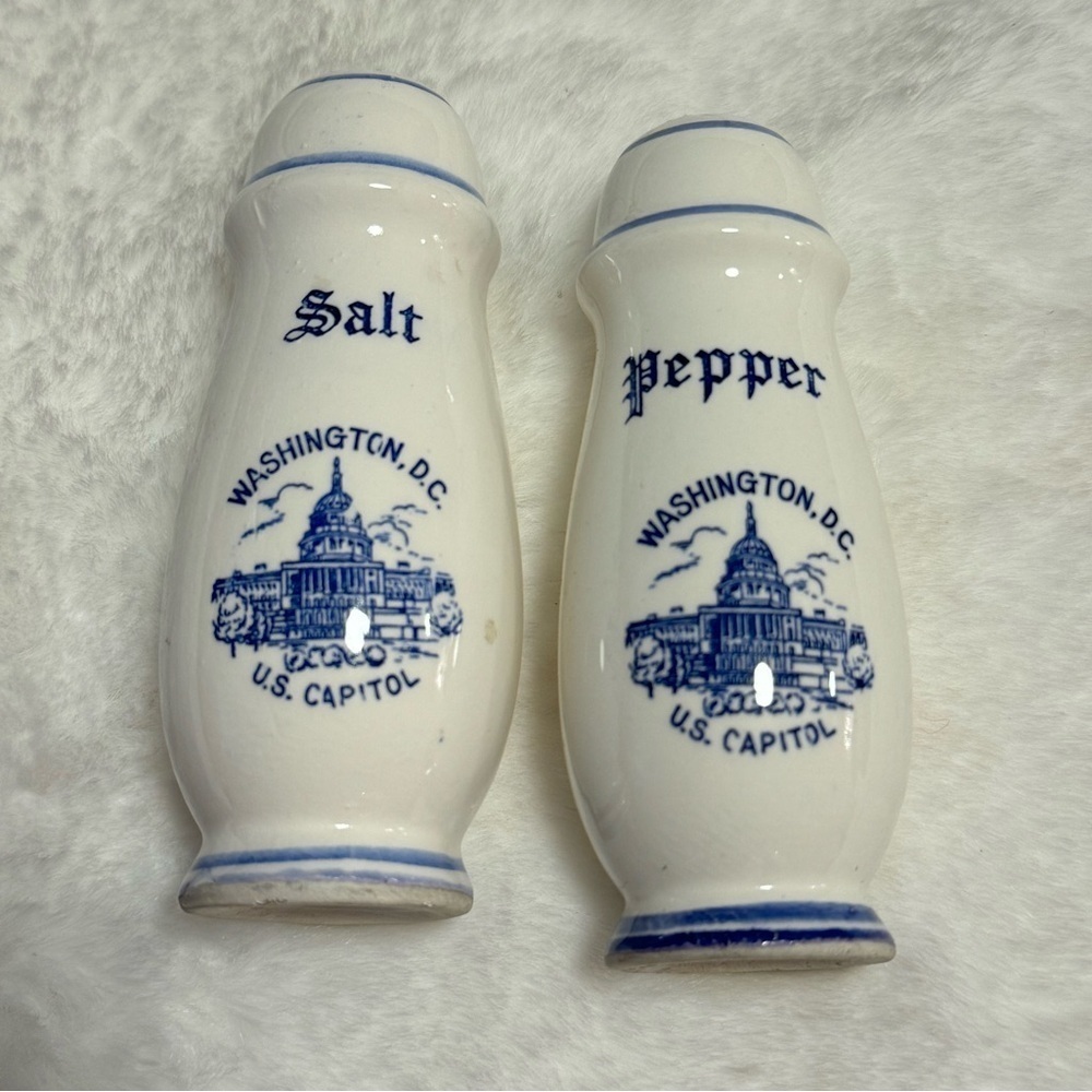 Vintage Salt & Pepper Shaker Pair Washington DC Tourist Souvenir Set MCM Unique - Picture 2 of 9
